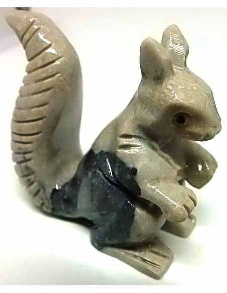 Ecureuil en pierre stéatite Ecureuil en pierre stéatite