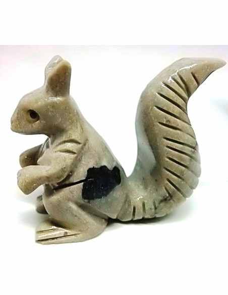 Ecureuil en pierre stéatite Ecureuil en pierre stéatite