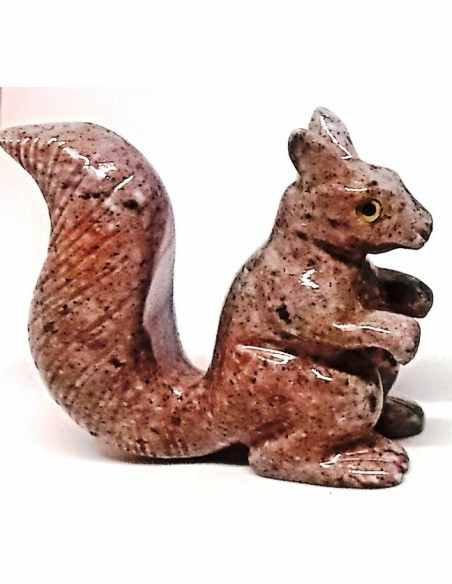 Ecureuil en pierre stéatite Ecureuil en pierre stéatite