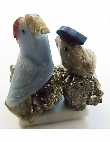 Deux oiseaux  en pierre