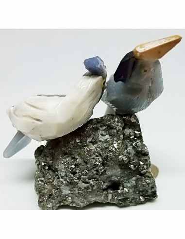 Deux oiseaux  en pierre