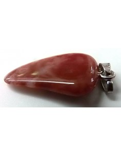 Calcedoine rouge pendentif argent