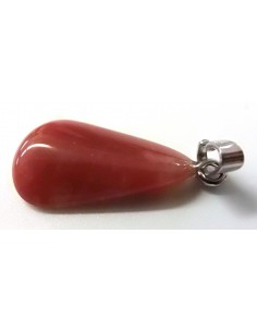 Calcedoine rouge pendentif argent 2