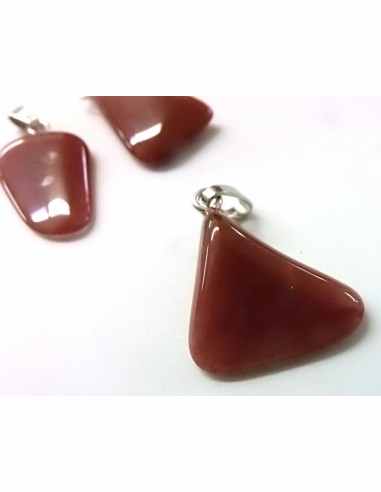 Calcedoine rouge pendentif argent