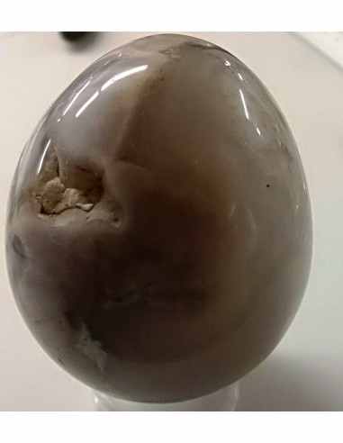 Oeuf calcedoine rose 48mm