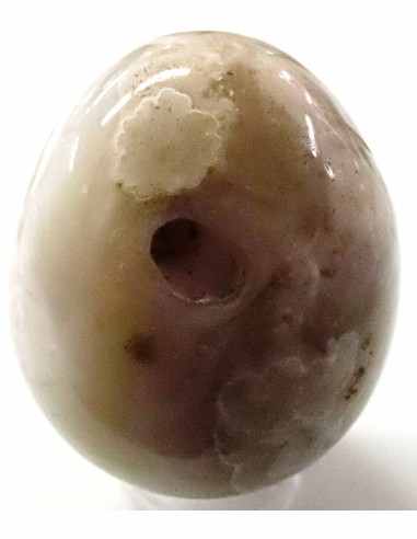 Oeuf calcedoine rose 48mm
