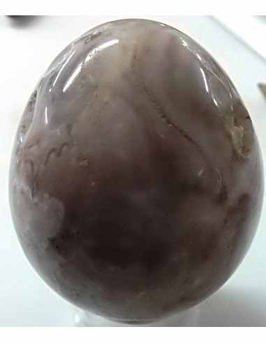 Oeuf calcedoine rose 48mm