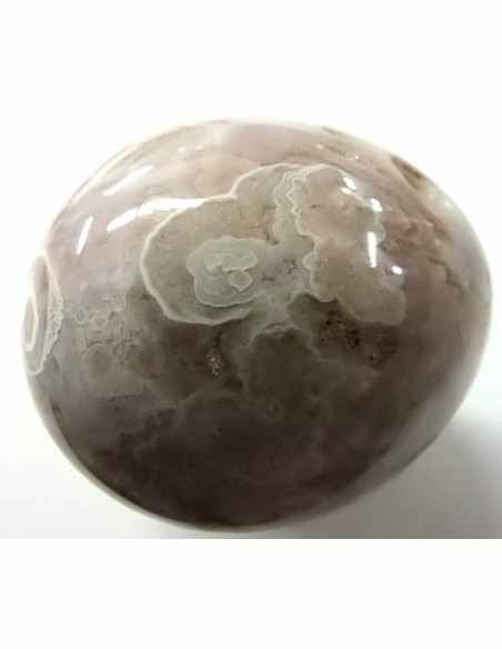 Oeuf calcedoine rose 48mm