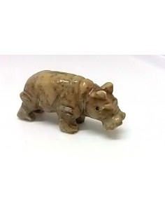 hippopotamus en pierre steatite