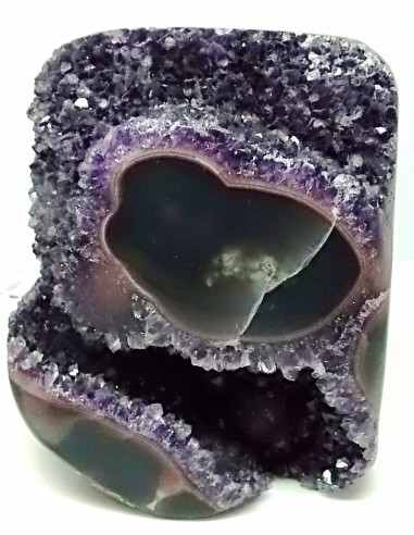 Magnifique Geode amethyste sur agate