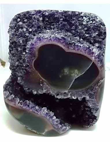 Magnifique Geode amethyste sur agate