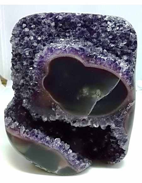 Magnifique Geode amethyste sur agate