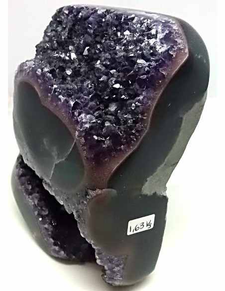 Magnifique Geode amethyste sur agate