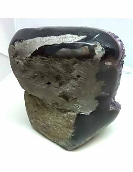 Magnifique Geode amethyste sur agate