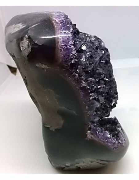 Magnifique Geode amethyste sur agate