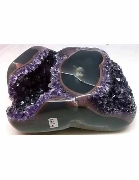 Magnifique Geode amethyste sur agate