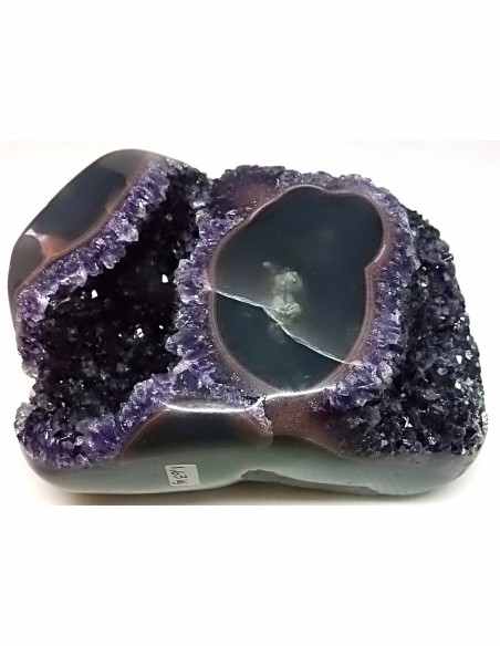 Magnifique Geode amethyste sur agate