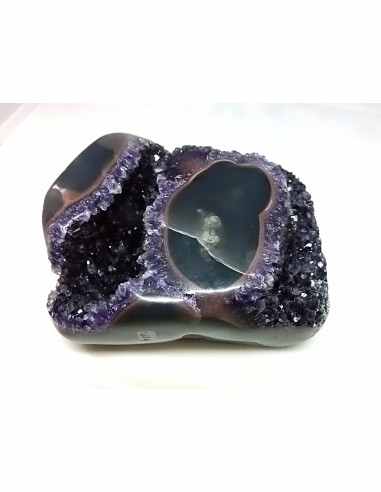Magnifique Geode amethyste sur agate