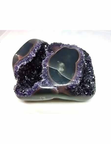 Magnifique Geode amethyste sur agate