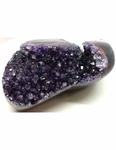 Magnifique Geode amethyste sur agate