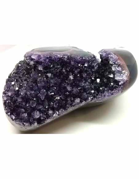 Magnifique Geode amethyste sur agate