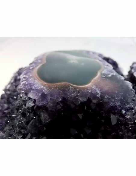 Magnifique Geode amethyste sur agate
