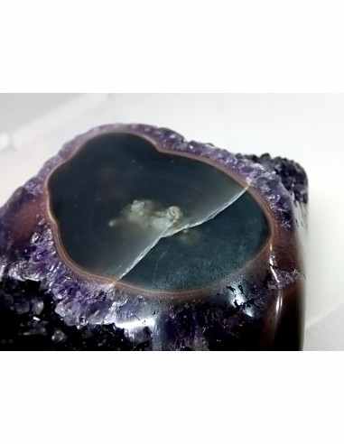 Magnifique Geode amethyste sur agate