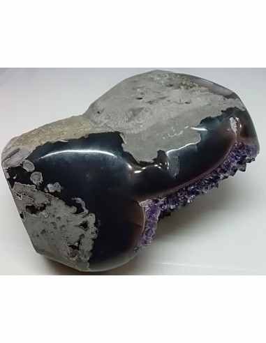 Magnifique Geode amethyste sur agate