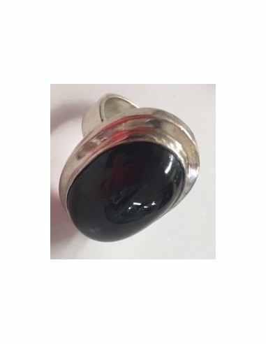 Manifique Black star Bague argent