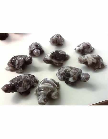 Tortue en amethyste chevron Tortue en amethyste chevron