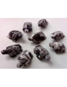 Tortue en amethyste chevron