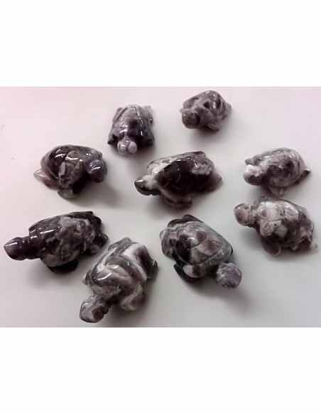 Tortue en amethyste chevron Tortue en amethyste chevron