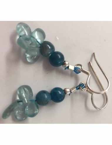 Boucles apatite bleue
