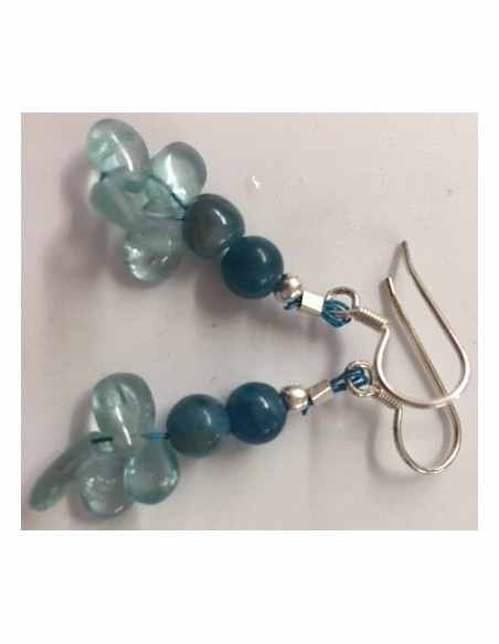 Boucles apatite bleue Boucles apatite bleue