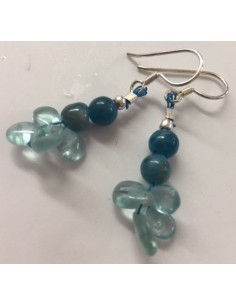 Boucles apatite bleue