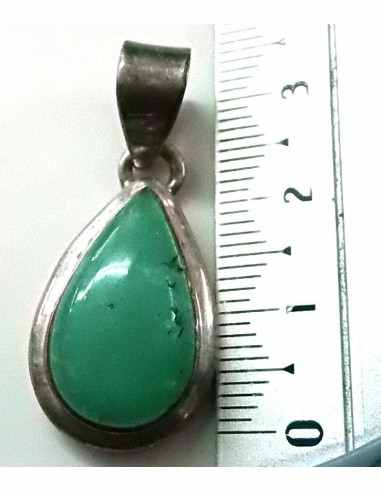 Chrysoprase pendentif argent