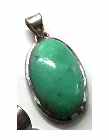 Chrysoprase pendentif ovale