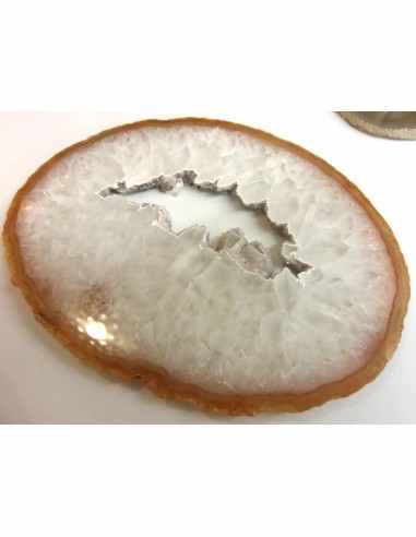 Tranche agate avec amethyste