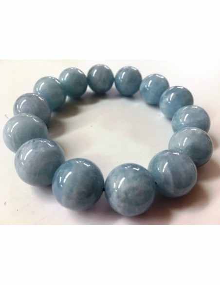 Magnifique bracelet aigue marine 10mm