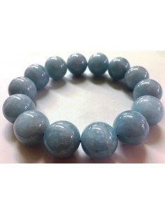 Magnifique bracelet aigue marine 10mm 2
