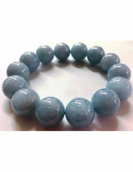 Magnifique bracelet aigue marine 10mm