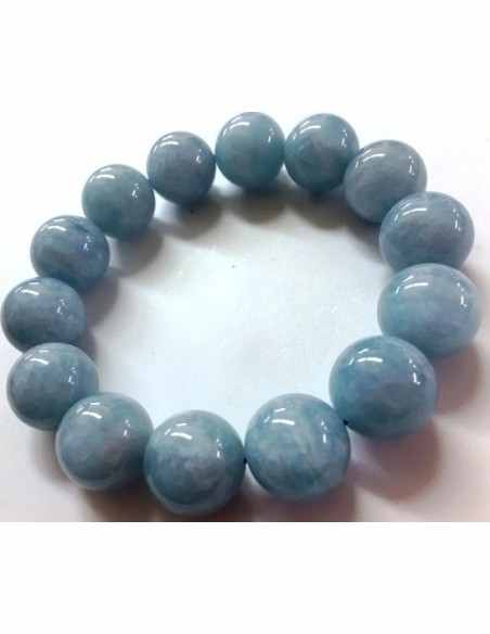 Magnifique bracelet aigue marine 10mm