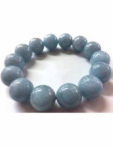 Magnifique bracelet aigue marine 10mm