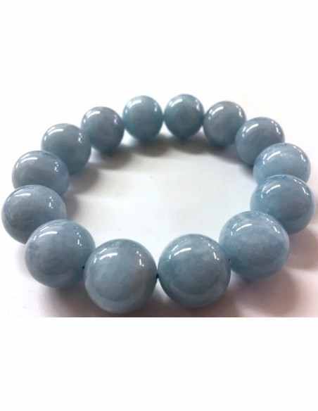 Magnifique bracelet aigue marine 10mm