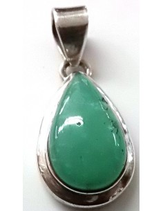 Chrysoprase pendentif argent