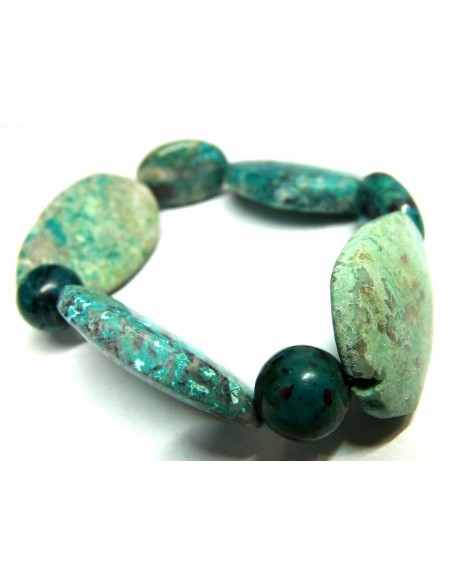 Bracelet turquoise, shattuckite