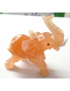 Elephant en selenite orange 2