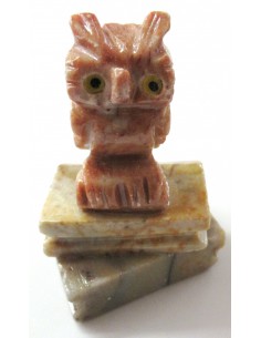 Chouette en pierre steatite