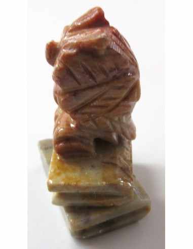 Chouette en pierre steatite