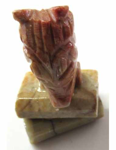 Chouette en pierre steatite